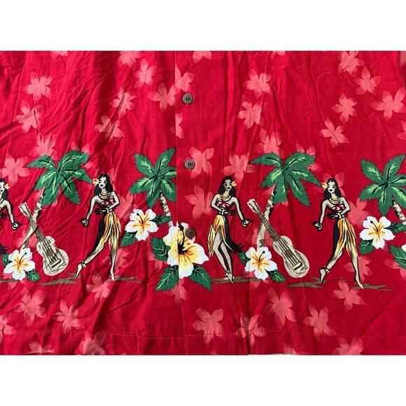 Bill Robinson “Hula Girl” 100% Rayon Hawiian men’s shirt. - Picture 6 of 11